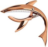 Shark Capo Acoustic and Electric Guitar Capo Zinc Alloy Metal Spring Capo for Ukulele Banjo Mandolin Bass (Rose Gold)