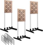 Tandefio 3 Pcs Shooting Target Stand for Outdoors Paper Target Holder Cardboard Targets with Stable Adjustable Base for Paper Shooting Targets Cardboard Silhouette