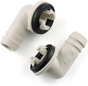 E-outstanding Air Conditioner Drain Connector 2PCS 3/5 Inch AC Drain Hose Elbow Fitting with Rubber Ring for Window AC and Mini Split Units
