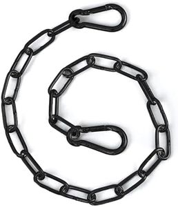 lasuroa Gate Chain Lock, 20 Inch Stainless Steel Gate Link Chain Lock with Both-Ended Carabiners Chain Link Gate Latches for Outdoor Fences, Pet Cages, Horse Goat Cow Corral Supplies