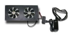 Coolerguys Cabcool1202 Dual 120mm Fan Cooling Kit w/thermal control for Cabinet or Home Theaters by Coolerguys