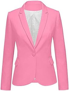 LookbookStore Blazers for Women Blazers for Women Fashion Dressy Womens Jackets Lightweight Blazers for Women Fashion Blazer Fashion Clothes for Women Sachet Pink Size XXL Size 20 22