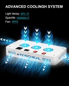 KOSCHEAL KS2000 LED Grow Light – Full Spectrum, Samsung LM301B, 230W, UV, Daisy Chain, Indoor Plants