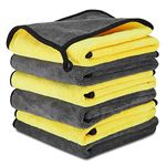 Microfiber Cleaning Cloths, 6 PCS Soft Material Microfiber Towels for Cars, Absorbent Drying Microfiber Cloth, Car Drying Towel with Dual Side, Microfiber Towel for Glass and Interior Cleaning