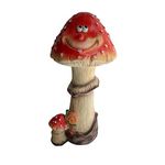 Wonderland Smiley 14 inch Big Mushroom Decoration for Garden, Home and Balcony