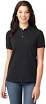 Port Authority Ladies Heavyweight Cotton Pique Polo. L420 Black L