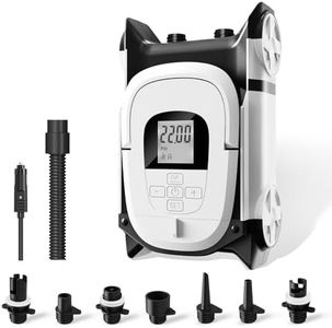 GICLE Paddle Board Pump with Auto-Off Function Dual Motor for Inflatable SUP and Boat, 22PSI Portable Electric Air Pump for Paddleboard with DC 12V Car Power Connector and Kayak Accessories
