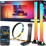 Govee TV Backlight 3 Lite Kit, 11.8ft RGBICW Wi-Fi TV LED Strip Light with Camera and 15 Inch Smart Light Bars with 4-in-1 Light Beads, LED Lights for 55-65 inch TVs - Works with Alexa & Google Home