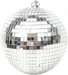 Mirror Disco Ball 8 Inch Hanging Disco Ball for Party Wedding Holiday Home Decoration, Silver