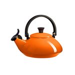 Le Creuset Zen Stove-Top Kettle with Whistle, Suitable for All Hob Types Including Induction, Enamelled Steel, Capacity: 1.5 L, Volcanic, 92009600090000