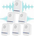 6 Packs Ultrasonic Pest Repeller, Electronic Pest Repellent Plug in Indoor Pest Control for Insect, Roach, Mice, Spider, Ant, Bug, Mosquito Repellent for House, Garage, Warehouse, Office, Hotel