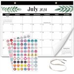 2024-2025 Desk Calendar, 18 Months Large Size 17X12 inch, Runs from July 2024 to December 2025, Monthly Calendar To-do Notes, Perfect for Organizing for Office Home (Leaf)