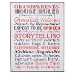 P. Graham Dunn Grandparents House Rules Grey 16 x 12 MDF Wood Wall Sign