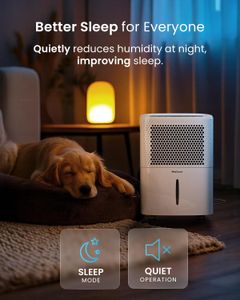 Pro Breeze 12L Dehumidifier – White, Portable Moisture Remover