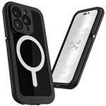 Ghostek NAUTICAL slim iPhone 14 Plus Case Shockproof Waterproof with Screen Protector and MagSafe Magnet Built-In Wireless Charging Compatible Designed for 2022 Apple iPhone14Plus (6.7 inches) (Black)