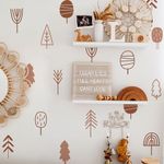 Pumkins Boho Art Tree Wall Stickers for Kids Room Bedroom Living Room Door Study Boho Nursery Wall Decoration Wall Sticker for Baby Boy Girl Room Bedroom Nursery Playroom Decor