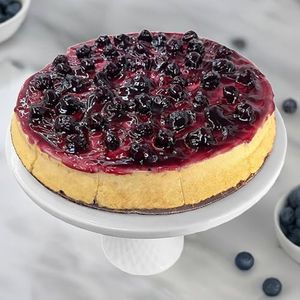 Andy Anand Luxurious Gluten Free Blueberry Cheesecake - Freshly Baked with Real California Cream Cheese, No Preservatives | Perfect for Chocolate Lovers, Delicious Dessert 9 Inch Gift Boxed (2 lbs)