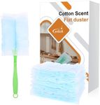 30PCS Disposable Dusters Refills,180 Degree Dusters Disposable Duster Heads Blue Electrostatic Replacement Head for Home Office Blinds Ceiling Fans Furniture Multi-Surface Dusting