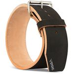 Powerlifting Belt/Weightlifting Belt - 4 Inches Wide - No Taper for Maximum Support & Protection - Best for Deadlift, Squat by Stoic - For Women & Men (Medium, 10MM Thick Single Prong)