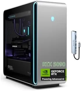 NewDell Alien.Ware Area 51 Gaming Desktop, Inte.l Core Ultra 9 285K- GeForce RTX 5090 32GB, 64GB DDR5 6400 MT/s, 8TB SSD-1500W Platinum Rated ATX12VO PSU, [360mm Liquid-Cooled CPU] Tempered Glass Door