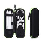 GadgetBite Black Hard Pencil Case EVA Hard Shell Pen Case Holder for Executive Fountain Pen and Stylus Touch Pen (Small)-Green