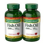 Nature's Bounty Fish Oil 1200 Mg Rapid Release Liquid Softgels Twin Pack 180 Each