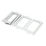 Sourcingmap Office File Drawer 105mm x 60mm Tag Label Holders Frames Silver Tone 6PCS