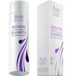 Vitamins Keratin Purple Toning Shampoo - New Violet Blue Brassiness Hair Toner for Blonde Bleached Platinum Silver White Grey Ash Gray Colored Brassy Hair