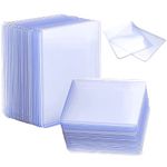 50 Pcs 3 X 4 Inch Clear Trading Card Protector Sleeves Hard Plastic Protectors Sleeve for Baseball Game Hockey Sports Protective Holder Cards