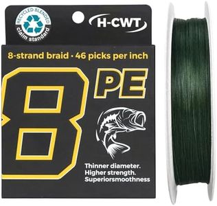 Braided Fishing Line 8-Strand High Density Braid Fishing Line Abrasion Resistant Line Zero Stretch Smooth Long Casting Saltwater & Freshwater
