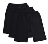 fasla Girls' Cycling Shorts - Pack of 3, Black - Size 4-5 Years - Comfortable and Durable