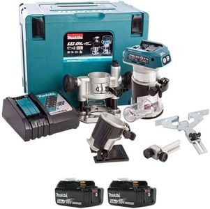 Makita 18V Cordless Router Kit – DRT50RTJX2 with Accessories