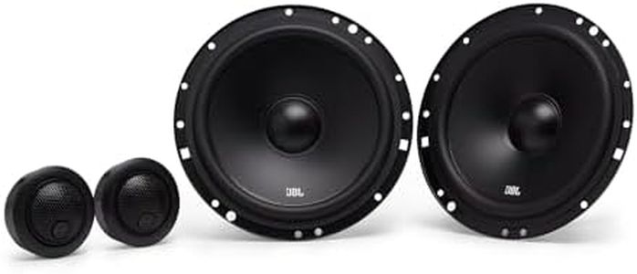 JBL Stage1 601C 2 Way Car Sound System - 200 Watt Component Car Speaker Cabinet Set with 6 inch Insert Speaker and Insert Tweeter