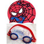 FEIFEI’S BOW Kids Swimming Goggles Safe Soft Silicone Cap Hat Anti-Fog Waterproof No Leaking Crystal Clear Swim Goggles Spiderman Elsa for Kids Children Boys Girls and Teens Age 3-15 (Spiderman)