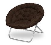 Urban Shop Oversized Saucer Chair, Brown