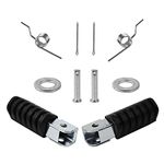 Wai Danie Motorcycle Left & Right Footrest Foot Rest Foot Pegs Footpeg Pedal Pegs Compatible with Yamaha PW50 PW80 PW 50 80 50cc-125cc Dirt Pit Bike ATV Quad
