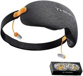 EVERY THINK 3D Sleep Mask Light Blocking for Men Women, Contoured Sleeping Eye Mask with Ear Plugs, Adjustable Blindfold Eye Covers for Sleep, Travel, Airplane - Black