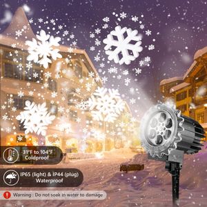 LED Snowflake Projector Lights – Outdoor Holiday Decoration
