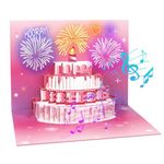 Birthday Card, Musical & Light Happy Birthday Cards for Women Men Husband Wife Kids, Premium 3D Pop Up Greeting Cards Birthday Gifts For Mom Dad Daughter Sister Friends Son