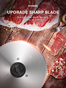 FOHERE Electric Meat Slicer 200W – Adjustable Stainless Steel Blade