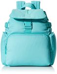 Vera Bradley Women's Utility Backpack Bookbag, Turquoise Sky-Recycled Cotton, One Size