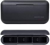 MAXCAM Power Triple Battery Charger for GoPro HERO12/HERO11/HERO10/HERO9 Enduro Battery Black