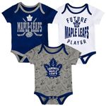 Outerstuff Newborn Toronto Maple Leafs Full Strength 3-Piece Creeper Set - Size 3-6 Months