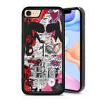 RSMTCI Spider-s Case for iPhone 7/8/SE Case Silicone Ultra Shockproof Funny Protection Cute Anime Movies Phone Case for Girls Women Man Cover,5.5 Inch Black