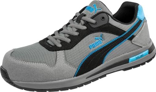 PUMA Men's Frontside Grey Blue Low Eh Industrial Shoe, 9