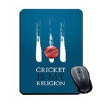 Plan To Gift cricket is my religion Gaming Mouse Pad for cricket lovers Printed Multicolour Size 7x8.8 inches