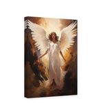 CCWACPP Angel Pictures Wall Decor Angel Wings Canvas Wall Art White Abstract Painting Print Kids Room Bedroom Decor Frame (Angel - 2, 40.00 x 60.00 cms)