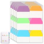 600 PCS Sticky Index Tabs Flags Set Writable Sticky Index Tabs Transparent Book Tabs Medium File Tabs Flag Filing Tabs Page Markers Tape Flags for Book Tags Stickers Index Markers Office School