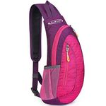 G4Free Sling Bags Men Women Shoulder Backpack Small Cross Body Chest Sling Backpack Casual Daypacks for Hiking, Sightseeing(Pink)