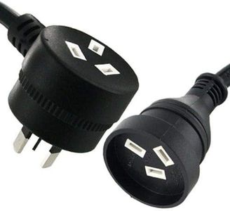 5m Piggyback Extension Cord 240V Power Lead Cable AU 3-Pin Black